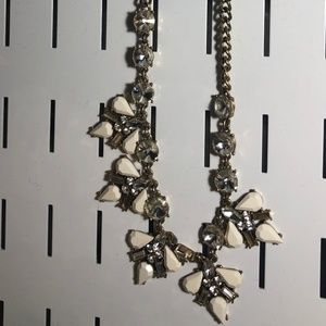 Cream and Gold Statement Necklace JCrew-Style